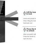 No Sweat Smart Door Lock With Legit Hella Secure Biometric Fingerprint Access And Dead Simple Keyless Entry Handle showing locking mechanism.