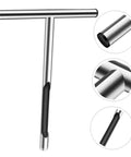 T Handle Garden Soil Sampler Probe Stainless Steel Tool For Quick Soil Testing In Yard And Lawn with easy grip and clean feature.