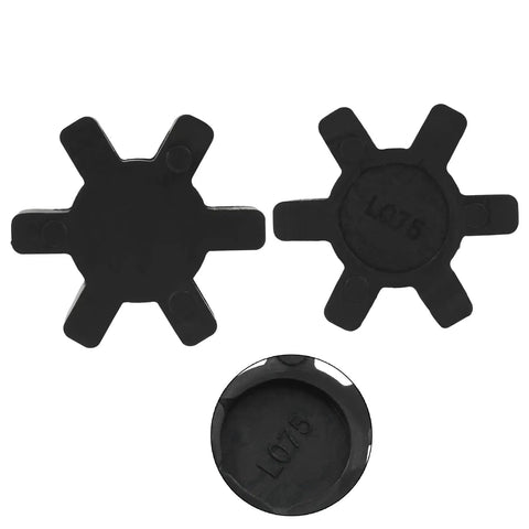 Four Pack L075 Flexible NBR Rubber Spider Insert for L Jaw Couplings, Fits 1/2 to 7/8 Inch Shafts, Durable Replacement Parts, High Quality Sealed Spider Set for Easy Maintenance, black spider insert set
