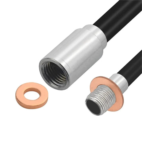 Best Solid Copper Flat Washers And Gasket Kit Universal Fit For Car Auto Engine Oil Drain Sump Plug Seals With Nuts And Bolts For Repair Shops And DIY Mechanics Keeping Your Ironclad For Any Grind You Put It Through. copper washer on threaded drain plug with adapter