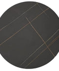 Thick Natural Stone Lazy Susan Turntable Featuring Quiet 360 Spin Heavy Duty Rotating Serving Tray For Kitchen Counters Dining Islands And Ultimate Weekend Hosting Game Changer Setup top view of dark stone surface with fine lines