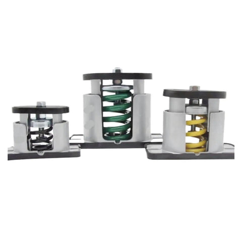Heavy Duty Vibration Isolator Mount 50Kg Adjustable Spring Shock Absorber for Industrial Machinery in three size variations.