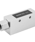 Side view of CV-25HS vacuum generator, aluminum body with Rp1/4 thread and 1.5 mm nozzle