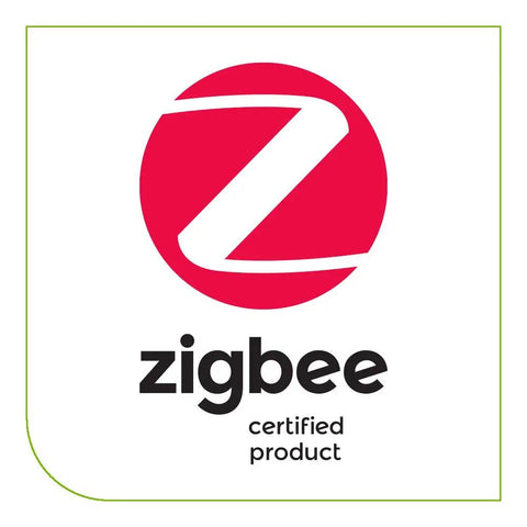 Zigbee certified product logo for Decora Zigbee Certified Smart Switch DG15S-1BW White With Alexa Voice Control Hub Required.