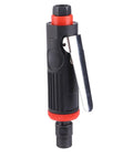 Badass 25000 RPM Pneumatic Die Grinder Kit With Dual Three And Six Mm Collets, view of air grinder tool with red accents.