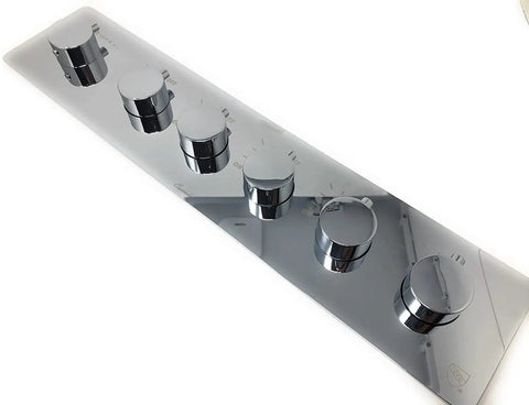 Straight Up Premium Recessed LED Ceiling Rainfall Shower System With Handheld Spray And Heavy Duty Stainless Steel Antique Brass Finish For Your Modern Bath Setup, six knob mixer panel.