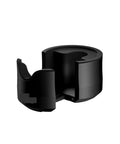 Adjustable Portafilter Holder And Tamping Base For Espresso Machine compatible with various filter sizes in sturdy aluminum finish.