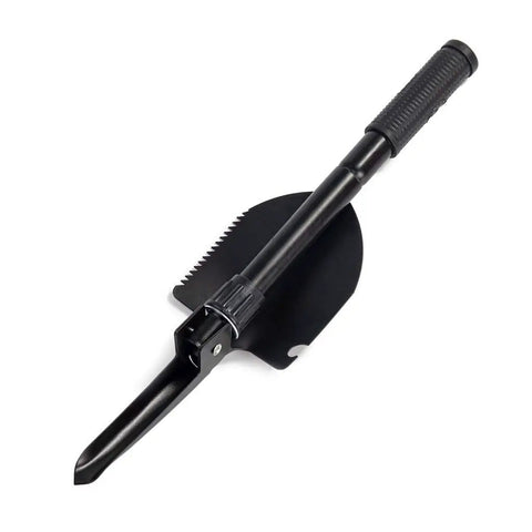 Folding Survival Shovel For Camping And Trekking, All In One Entrenching Tool with serrated edge and durable metal handle