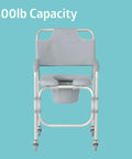 Rock Solid Aluminum Shower Chair Commode With Plush Padded Seat And Smooth Roll Locking Casters Zero Fuss Bathroom Safety Stool For Seniors