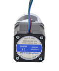 Back view of Nema 17 Stepper Motor With 39mm Length And 5 To 1 Planetary Gearbox, showing connector and label details.