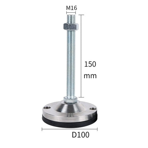 Heavy Duty Adjustable Furniture Leveling Feet 6 Pack Rotating Table Legs Wobble Knocker for solid support, 150mm height.