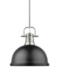 One Light Pendant In Pewter Black Finish From Duncan Collection, 14.63 Inch High By 14 Inch Wide, United States Made Lighting Fixture