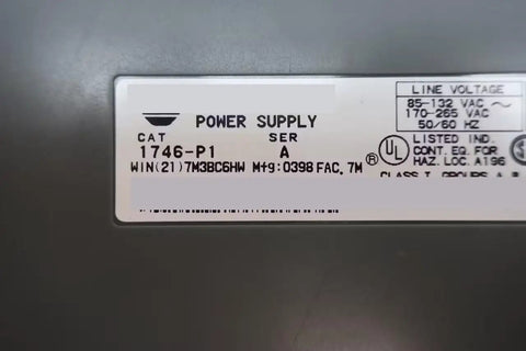 Label on AC To DC Power Supply Unit For Modular Control Systems Panel Mount Plug And Play Ready Rugged Sealed In Box MRO Spare Part
