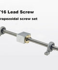T16 Lead Screw With Hand Wheel Upgrade, trapezoidal drive rod in stainless steel for CNC and 3D printers.