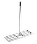 Stainless Steel Telescopic Go To Lawn Leveling Rake With Long Handle for garden sand and soil; multi-function tool, extendable 72 inch reach