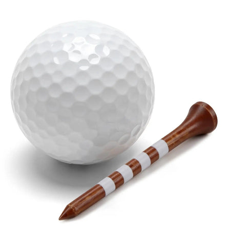 Wooden Golf Tees 3 1 Quarter Inches 100 Count Natural Hardwood Brown With White Markings For Consistent Tee Shots With Golf Ball