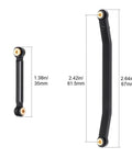Beefed Up Aluminum Steering Linkage Set For Axial SCX24 Upgrades High Tightening Steering Rods CNC Machined Precision Compatible With Deadbolt C10 Wrangler JLU CRC B 17 Betty Gladiator Bronco Scale 1 24 RC Crawler, black aluminum rods