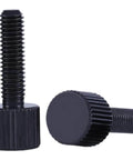 Black Stainless Steel Circle Thumb Screws Set Twenty Pieces M2 X 5mm Knurled Head Plain Type Metric Manual Adjustment Screws Pro Grade Build For Precision Mounts DIY Projects In Electronics Enclosures And Micro Machinery
