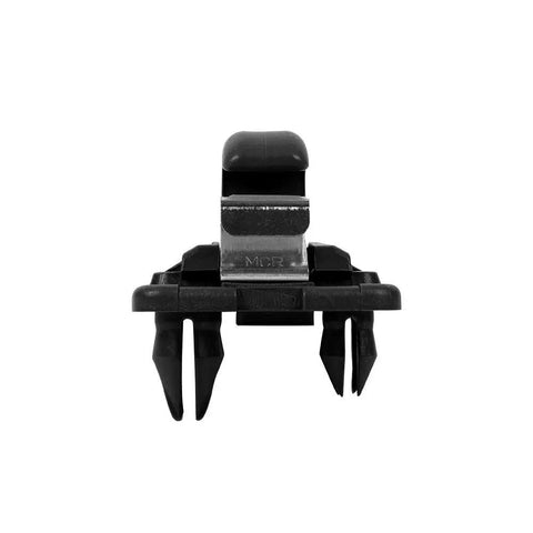 Front view of Interior Black ABS Plastic Sun Visor Hook Clip Bracket For Audi A1 A3 A4 A5 Q3 Q5 S3 S4 S5 TT RS3 RS4 RS5 Exeo 2009 To 2014