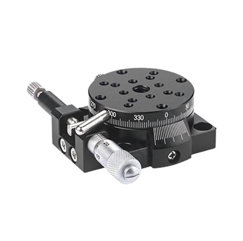 R-Axis Manual Rotary Stage RSP 160 R With 360 Degree Swivel, compact rugged aluminum for precise angles and alignment