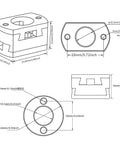 Upgrade Your Build Plate Vibe With These Slick 4Pc Oldham Z Axis Coupler Pairs Designed For Ender And CR10 Crew To Boost Print Smoothness And Nail Accuracy On Your Next Creative Run. technical drawing of 4pc Oldham Z-axis coupler, aluminum, 24mm diameter