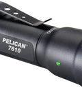 Beefy Tactical LED Flashlight 1018 Lumen Power, 227 Meter Beam, 4 Modes High Strobe Medium Low, Aluminum Body shown with light on