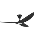 Real McCoy Sixty Inch Smart Outdoor Ceiling Fan With Remote For Indoor And Covered Patio Wet Rated Coastal Build in matte black.