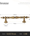 Vintage Cabinet Pulls 2 Pack Antique Brass Crown Shape Handles For Cabinets 96mm spacing solid metal hardware