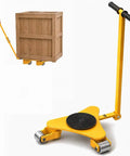 Heavy Duty Machine Skates For Moving Industrial Gear Stainless Steel Base With Dual Bearing Wheels 2 Ton 4409 Lb Capacity under wooden crate