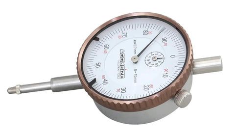 Metric Dial Indicator 0 to 10 mm Range With 0.01 mm Resolution, AGD 2 Compliant, Pro Grade High Precision Measuring Tool For Machining And Inspection, Easy Readout, Durable Construction For Pro Shops