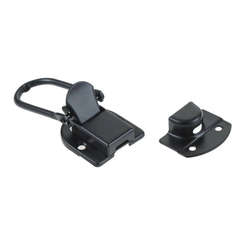 Five Piece Set Heavy Duty Black Metal Hasp Latches Built Different For Flight Cases Rock Solid Safety Buckles Corrosion Resistant rugged black metal latch and catch set