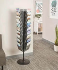 Onyx Rotating Mesh Magazine Holder With 30 Pockets Display Rack For Journals And Catalogs 360 Degree Spin Brochure Organizer in office