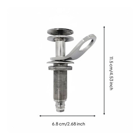 Deck Mount Guard Hanger With Quick Release Pin for Marine Gear and Rope Chafe Protection, polished stainless steel, 11.5 cm