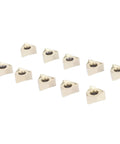 Indexable carbide inserts, 10-pack, silver-coated for lathe turning; triangular with center hole