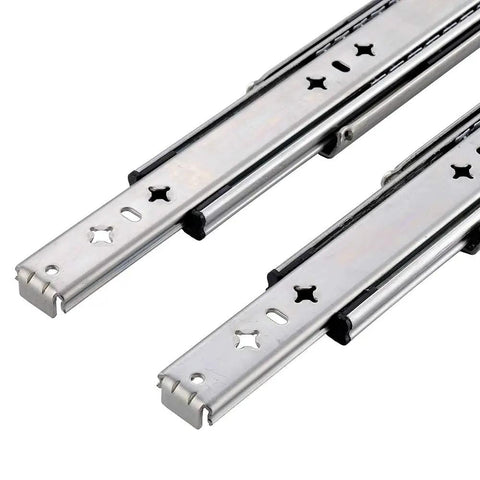 Beefy 20 Inch Full Extension Drawer Slides With Ball Bearing 250 Lb Capacity Industrial Cabinet Rails Zinc Plated Steel