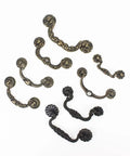 Assorted vintage hardware pulls in matte black, European Style Zinc Alloy Cabinet Handle For Drawers And Doors.