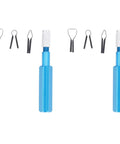 Pro Grade Floor Skiving Knife With 4 HSS Blades Aluminum Alloy Handle For PVC Trimming And Welding Heavy Duty Tool displayed with spare blades