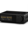 Next Gen 2 Channel Bluetooth HiFi Amp With 300W Per Channel Digital VU Meter Sub Pre Out HPF Tone Control TRS Balanced Input Bass Treble Control Remote And BT 5 2 For Your Home Theater And Bookshelf Speakers, black desktop amplifier