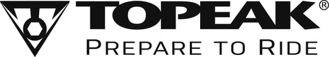 Topeak logo with "Prepare to Ride" slogan for Waterproof Bike Frame Bag Drybag With Hidden Zipper And Flap Cover Grab And Go.
