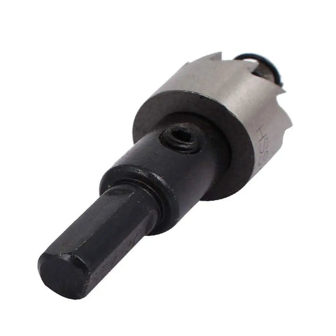 Close-up of Rugged HSS Hole Saw Kit With 18.5mm Cutting Diameter And 68mm Overall Length 15mm Depth Spring Loaded Twist Drill Bits