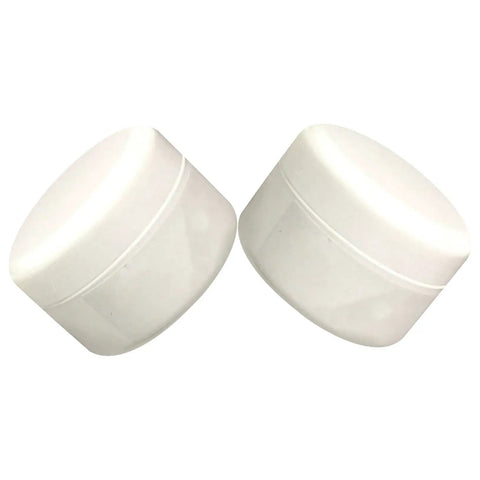 Two Piece Tile Repair Kit With Pro Grade Ceramic Paste Quick Dry Grout Filler For Tub And Floor Tiles Restores Chips Scratches Dents And Cracks Easy Fix For Ceramic Restoration And Surface Repair, showing two white jars.