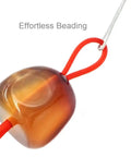 Flexible 0.3mm Steel Wire Big Eye Embroidery Beading Needle Set Open End For Any Thread Size threading bead