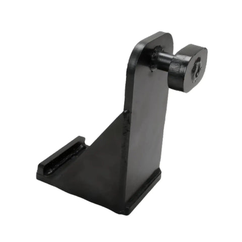Heavy Duty Steel Container Lug Leveler And Hydraulic Vertical Jack Limit Block With Built Like A Tank Connector Frame side view.