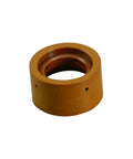 Durable Plasma Cutter Nozzle And Electrode Set Compatible With Trafimet A81 Torch, copper ceramic nozzle close-up for precision cuts.