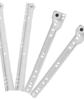 Beefy Heavy Duty Steel Drawer Slides With Smooth Quiet Operation and White Furniture Guide Rails shown on white background