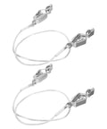 Two Pack Fencing Head Line Connectors and Foil Cord Clips Conductive Wire Clamps for Fencing Mask Training and Saber Gear