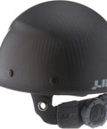 Cap Style Safety Hard Hat With Carbon Fiber Reinforced Shell Brim Grip Secure Fit Perforated Leather Comfort Dome EVA Foam Insert Top Cushion Oversized Ratchet Suspension For All Day Work Site Comfort, side view