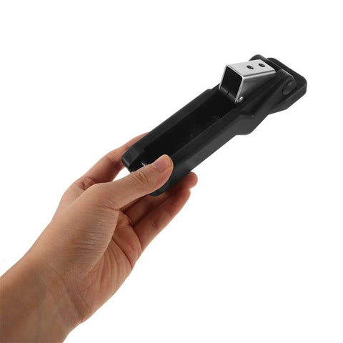 Rubber Draw Latch For Coolers And Cargo Boxes Heavy Duty Black Hood Latch held in hand for size reference