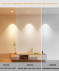 Three color temperature options shown for Heavy Duty 7W Led Recessed Downlight Bundle With Crisp CRI95 Glow And Anti Glare Shield