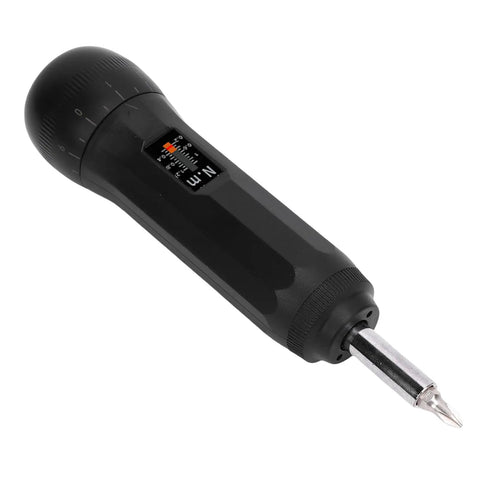 Fabater Preset Torque Wrench With S2 Bit Set And 1/4 Inch Hex Drive Torsion Tool For Electrical Assembly showing adjustable torque scale.